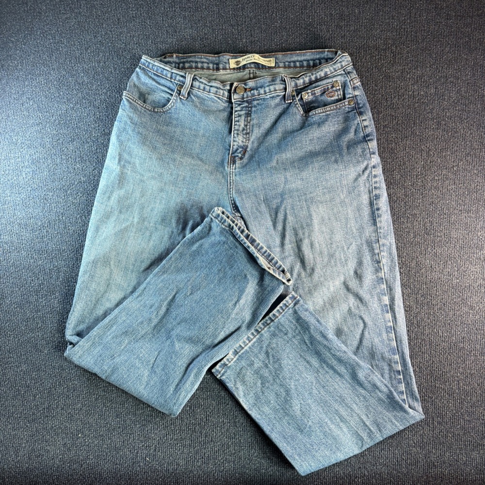 Harley-Davidson Womens 14P Straight Leg Blue Denim Jeans Stretch 99014-05VP